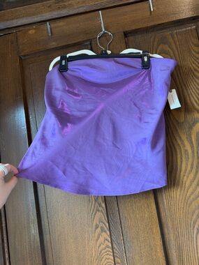 Anthropologie Purple Holographic Tube Top